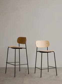 Audo Copenhagen Co barstol 75,5 cm, svart stål - ek