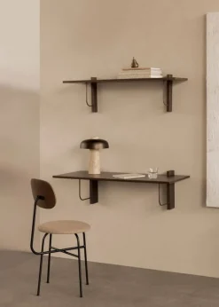 Audo Copenhagen Corbel hylla, stor, mörkbetsad ek