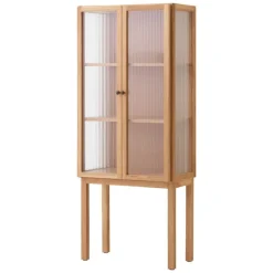 Audo Copenhagen Curiosity skåp, högt, ek - glas