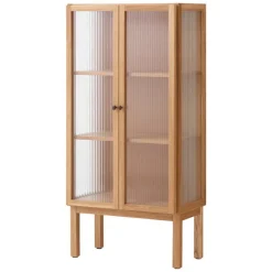 Audo Copenhagen Curiosity skåp, lågt, ek - glas