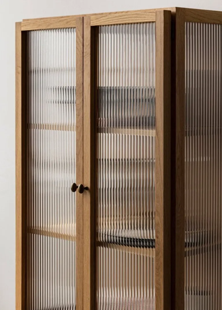 Audo Copenhagen Curiosity skåp, lågt, ek - glas