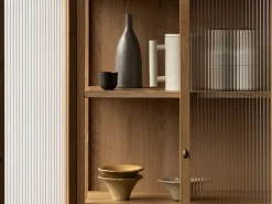 Audo Copenhagen Curiosity skåp, lågt, ek - glas