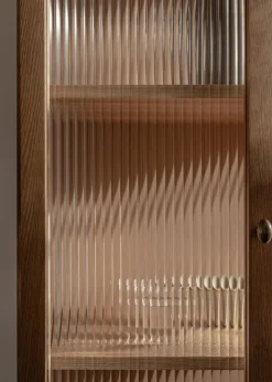 Audo Copenhagen Curiosity skåp, lågt, ek - glas