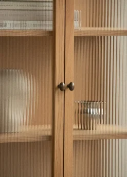 Audo Copenhagen Curiosity skåp, lågt, ek - glas