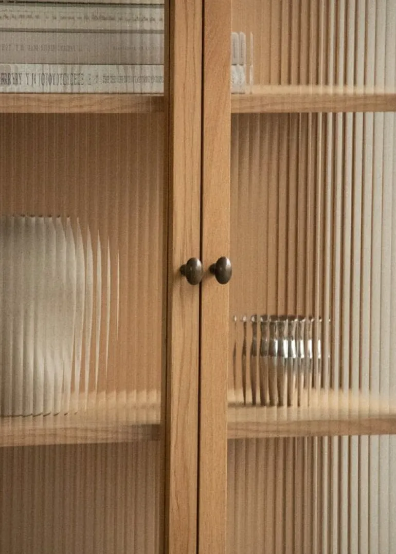 Audo Copenhagen Curiosity skåp, lågt, ek - glas