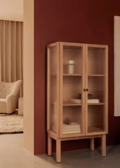 Audo Copenhagen Curiosity skåp, lågt, ek - glas