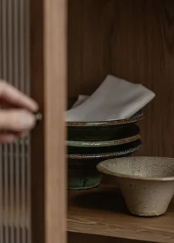 Audo Copenhagen Curiosity skåp, lågt, ek - glas