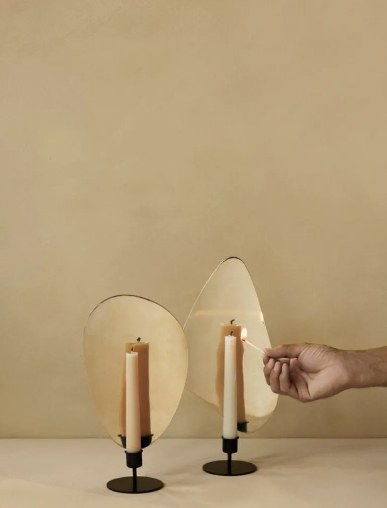 Audo Copenhagen Flambeau ljusstake, 30 cm, svart - mässing