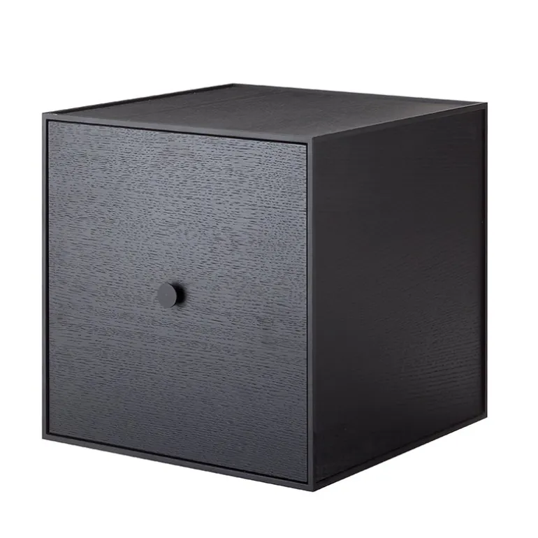 Audo Copenhagen Frame 35 låda med dörr, svartbetsad ask