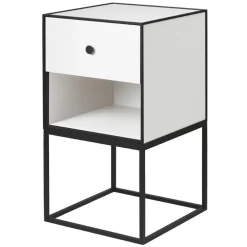 Audo Copenhagen Frame 35 sidobord med 1 låda, vitt