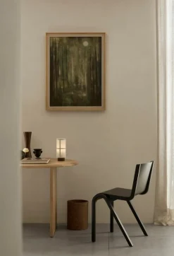 Audo Copenhagen Hashira bärbar bordslampa, rå linne