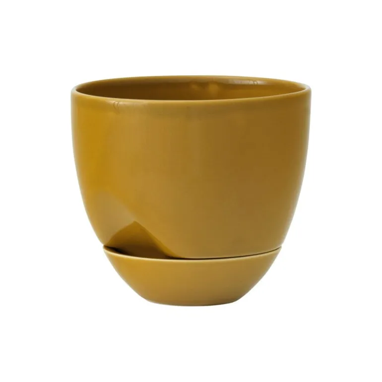 Audo Copenhagen Hydrous blomkruka, 12 cm, ockra