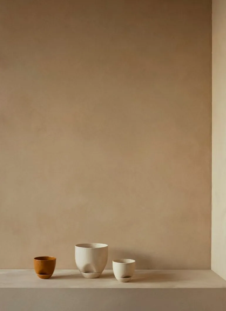 Audo Copenhagen Hydrous blomkruka, 12 cm, ockra