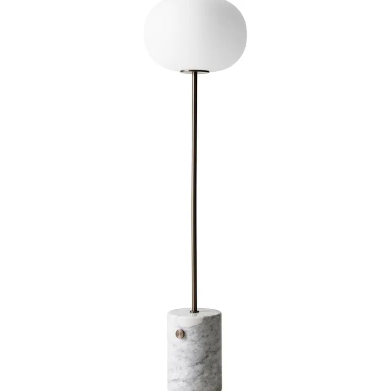 Audo Copenhagen JWDA golvlampa, vit marmor - bronserad mässing