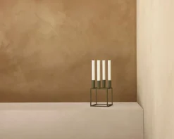 Audo Copenhagen Kubus 4 ljushållare, oliv