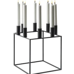 Audo Copenhagen Kubus 8 ljushållare, svart