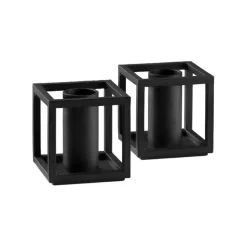 Audo Copenhagen Kubus Micro ljusstake, 2 st, svart