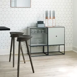 Audo Copenhagen ML42 barstol, 77 cm, brunoljad ek - stål