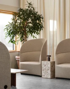 Audo Copenhagen Plinth bord, högt, Kunis Breccia marmor