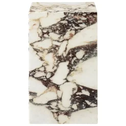 Audo Copenhagen Plinth bord, högt, Calacatta Viola-marmor