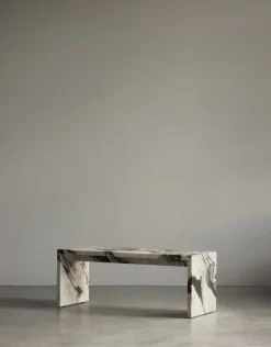 Audo Copenhagen Plinth Bridge bord, Calacatta Viola-marmor