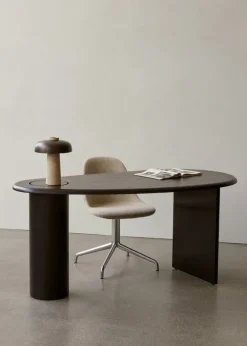 Audo Copenhagen Reverse bordslampa, bronserad mässing - travertin