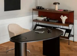 Audo Copenhagen Reverse bordslampa, bronserad mässing - travertin