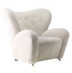 Audo Copenhagen The Tired Man fåtölj, Moonlight fårfäll