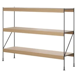 Audo Copenhagen Zet förvaringssystem, H114, svart stål - ek