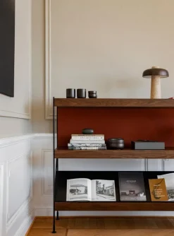 Audo Copenhagen Zet förvaringssystem, H114, svart stål - mörk betsad ek