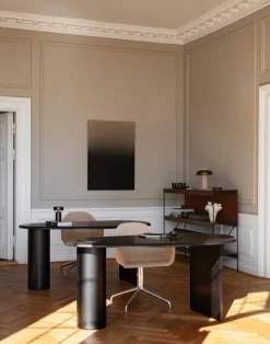 Audo Copenhagen Zet förvaringssystem, H114, svart stål - mörk betsad ek