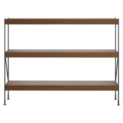 Audo Copenhagen Zet förvaringssystem, H114, svart stål - mörk betsad ek