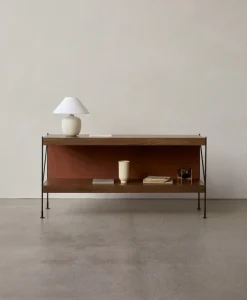 Audo Copenhagen Zet förvaringssystem, H70, svart stål - mörk betsad ek