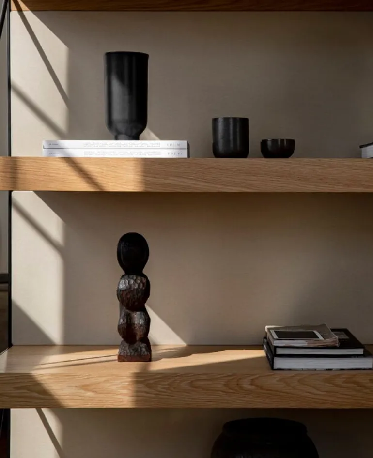 Audo Copenhagen Zet förvaringssystem, H158, svart stål - ek