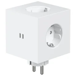 Avolt Square 2 USB-C vägguttag med förlängning, opalvit, Avolt x Martinelli Luce