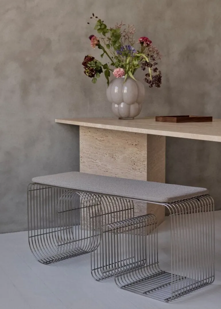 AYTM Curva bänk, silver