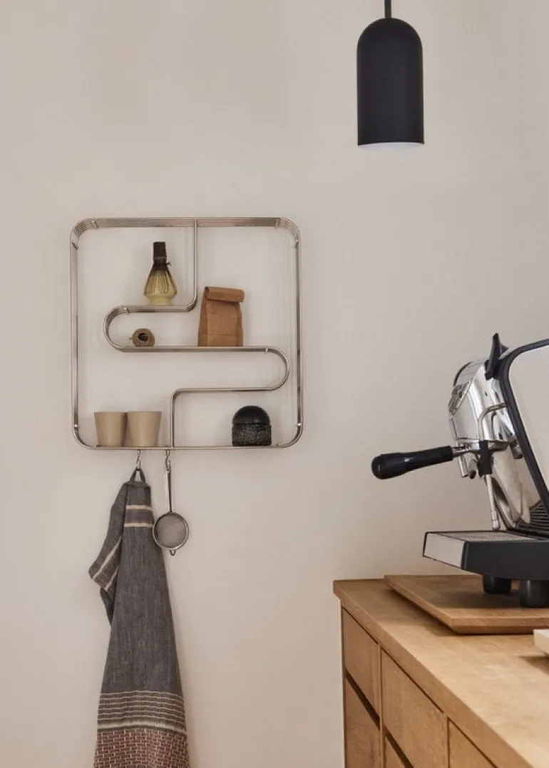 AYTM Curva Square hylla, guld