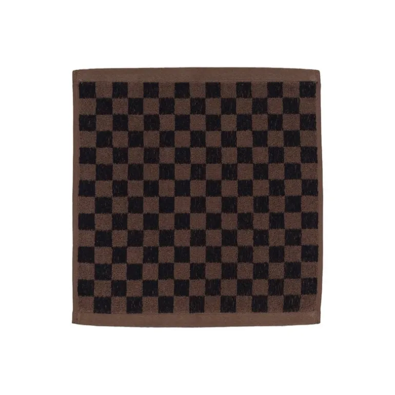 Baina Ansiktshandduk, Quill, 30 x 30 cm, tabac - noir