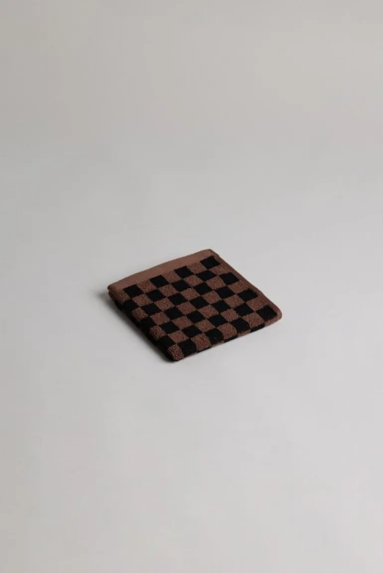 Baina Ansiktshandduk, Quill, 30 x 30 cm, tabac - noir