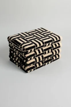 Baina Pool handduk Willis, 90 x 170 cm, sand - noir, limited edition