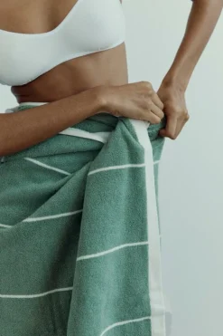 Baina Strandhandduk, Miles, 90 x 170 cm, salvia - krita