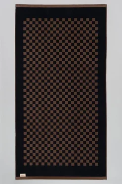 Baina Strandhandduk, Roman, 90 x 170 cm, tabac - noir