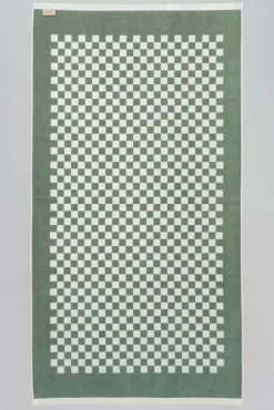 Baina Strandhandduk, Roman, 90 x 170 cm, salvia - krita