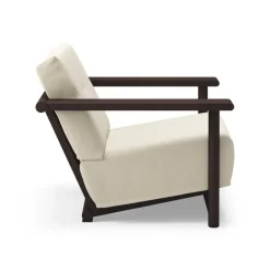 Bebó Objects Baba fåtölj, brun ask - naturvit