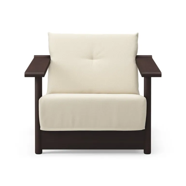 Bebó Objects Baba fåtölj, brun ask - naturvit