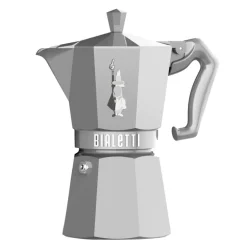 Bialetti Moka Exclusive espressobryggare, 6 koppar, silver