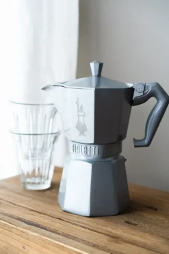 Bialetti Moka Exclusive espressobryggare, 6 koppar, silver