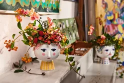 Bjørn Wiinblad Eva blomkruka med fot, 15,5 cm, rosa