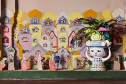 Bjørn Wiinblad Lady with Hat vas, 20,5 cm, blå