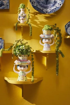 Bjørn Wiinblad Lady with Hat ljushållare, 16 cm, rosenröd - rosa